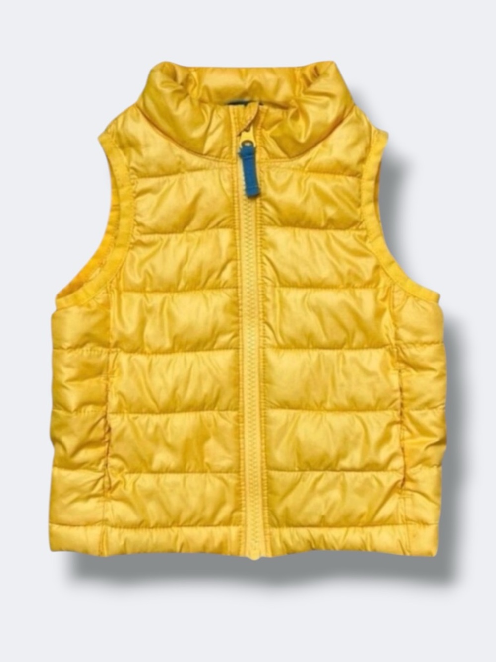 Primary Puffer Vest Toddler 18-24M Yellow Quilted Lightweight Zip Pockets